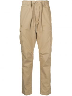 Bombažne kargo hlače z vezenjem s potiskom Polo Ralph Lauren kaki