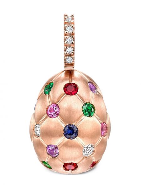 Obesek iz rožnatega zlata Fabergé