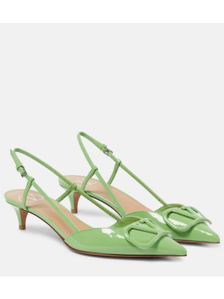 Лаковые туфли Valentino Garavani зеленые