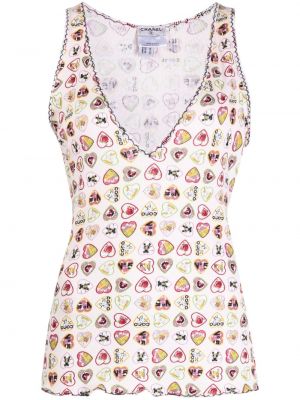 Herzmuster top mit print Chanel Pre-owned pink