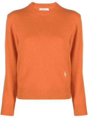 Sweter z okrągłym dekoltem Sporty And Rich pomarańczowy