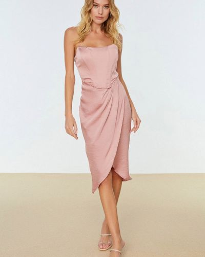 Вечернее платье Trendyol розовое