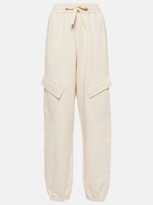 Pantaloni cargo di cotone in jersey Jil Sander