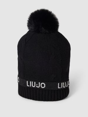 Czarna czapka z nadrukiem Liu Jo Sport