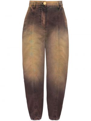 Mustriline kitsa lõikega teksapüksid Balmain pruun