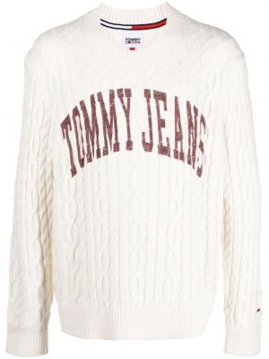 Trykt lang genser Tommy Jeans hvit