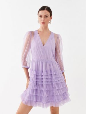 Коктейлна рокля Twinset виолетово