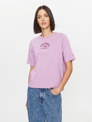 Voľné priliehavé tričko Columbia fialová