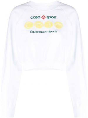 Sportliche sweatshirt aus baumwoll Casablanca weiß