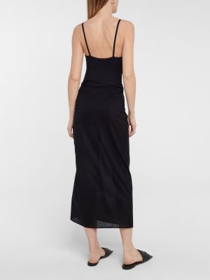 Bavlnená dlhá sukňa Eres čierna
