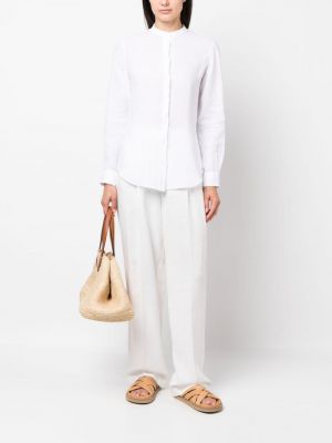 Relaxed fit lininiai kelnės Polo Ralph Lauren balta