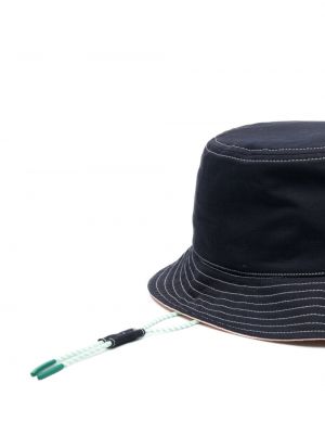 Tikitud müts Maison Kitsuné sinine