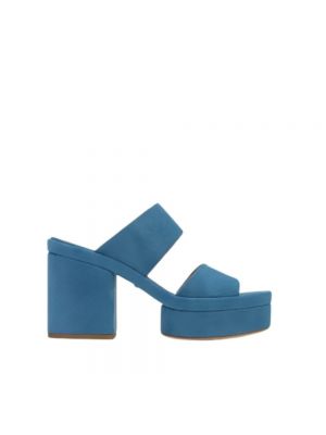 Sandali in pelle scamosciata Chloé blu