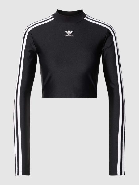 Bluzka z nadrukiem z długim rękawem Adidas Originals czarna