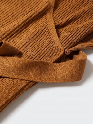 Pletené pletené šaty Mango hnedá