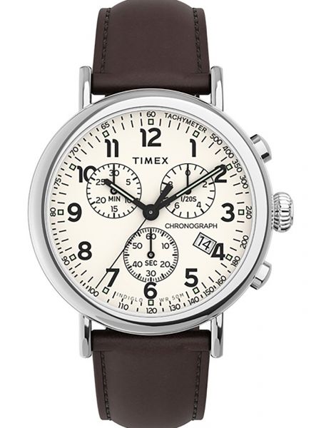 Часы с хронографом Timex коричневые
