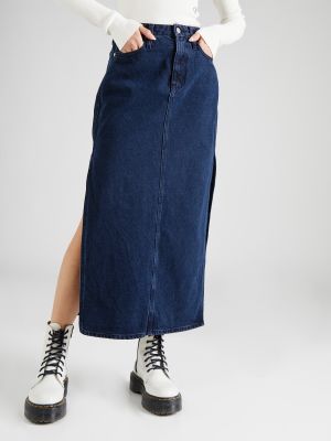Fustă din denim Calvin Klein Jeans albastru