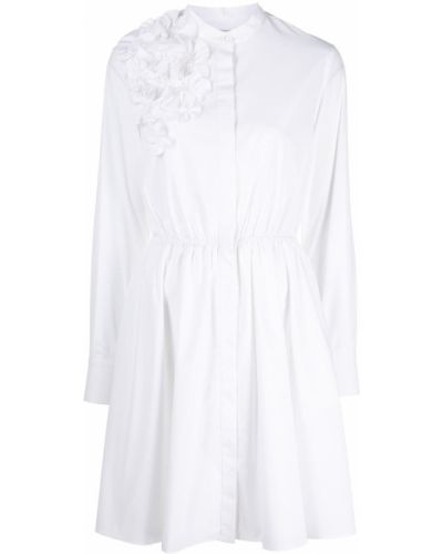 Рокля тип риза бродирана на цветя Jason Wu бяло