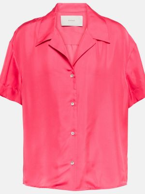 Camisa de seda Asceno rosa