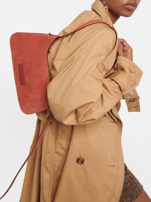 Велурени велурени чанта за ръка Acne Studios червено