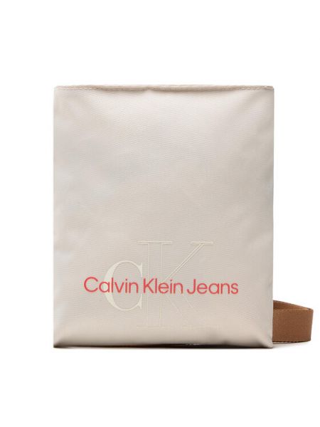 Τσάντα ώμου Calvin Klein Jeans μπεζ