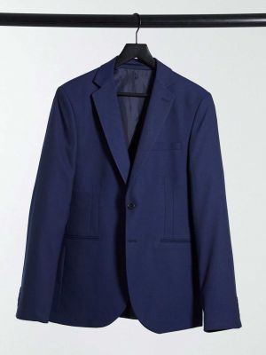 Однотонный пиджак Bolongaro Trevor синий
