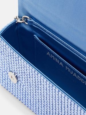 Listová kabelka Amina Muaddi modrá
