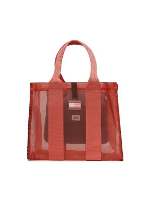 Nákupná taška so sieťovinou Tommy Jeans červená