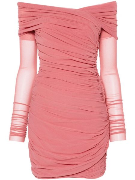 Μini φόρεμα ντραπέ Philosophy Di Lorenzo Serafini ροζ