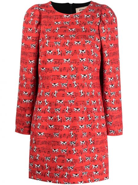 Μάξι φόρεμα με σχέδιο Alessandro Enriquez κόκκινο