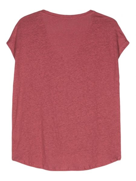 T-krekls ar v veida izgriezumu Majestic Filatures rozā