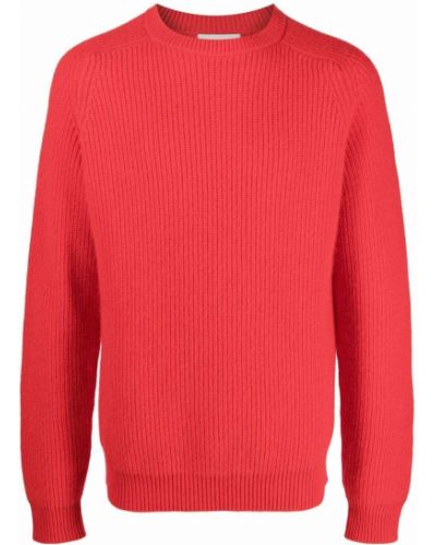 Jersey de punto de tela jersey de cuello redondo Laneus rojo