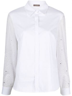 Camicia con cristalli Peserico bianco