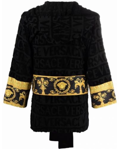 Bademantel aus baumwoll mit print Versace