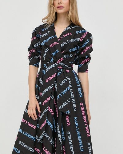 Rochie mini din bumbac Karl Lagerfeld Rochie mini din bumbac Karl Lagerfeld
