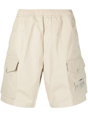 Shorts cargo en coton avec poches Stone Island beige