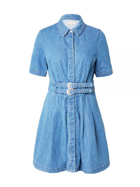 Priliehavé košeľové šaty Only modrá