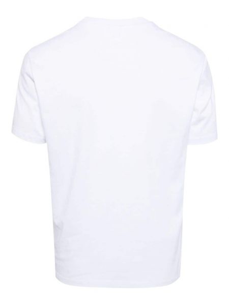 Bavlněné tričko s kulatým výstřihem Ami Paris bílé