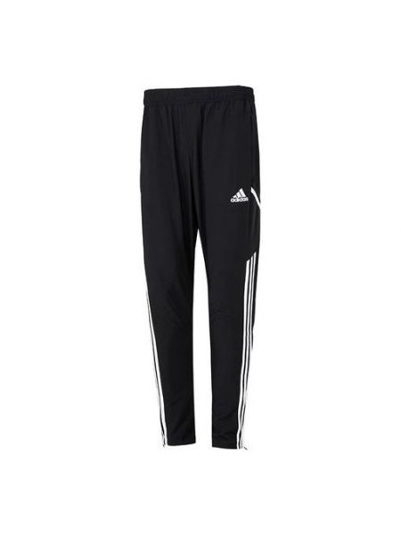 Плетеные спортивные штаны в полоску Adidas черные