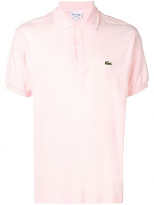 Polo majica s vezom Lacoste ružičasta