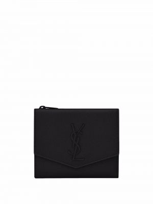 Hímzett pénztárca Saint Laurent fekete