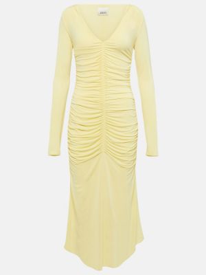 Μίντι φόρεμα από ζέρσεϋ Isabel Marant κίτρινο