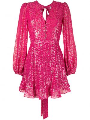 Vestido de cóctel leopardo Rebecca Vallance rosa