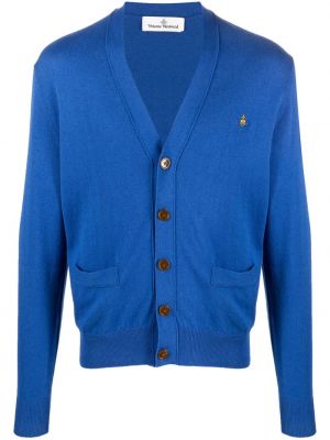 Cardigan cu decolteu în v Vivienne Westwood albastru