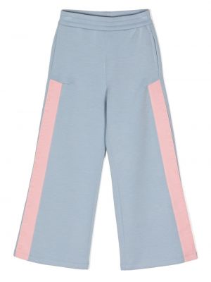 Puuvilla housut tytöille Emporio Armani Kids sininen