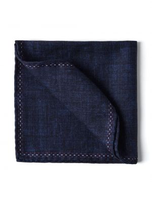 Cravate en soie à imprimé avec poches Brunello Cucinelli bleu