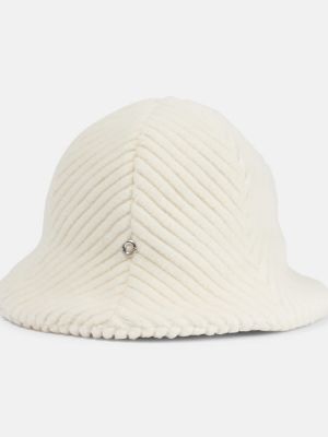 Sombrero de lana de algodón Loro Piana blanco