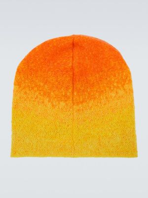 Mohérová čiapka s prechodom farieb Erl oranžová