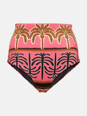 High waist bikini mit print Johanna Ortiz pink