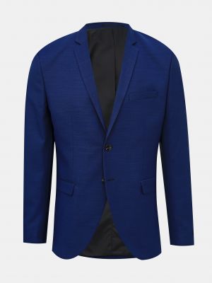Синий шерстяной пиджак Jack & Jones